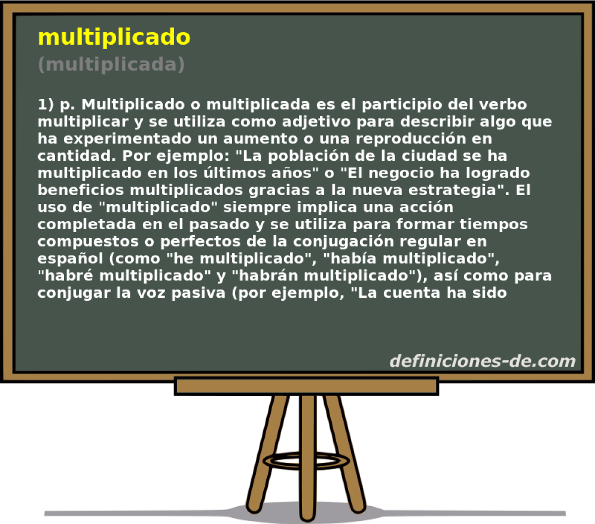 multiplicado (multiplicada)