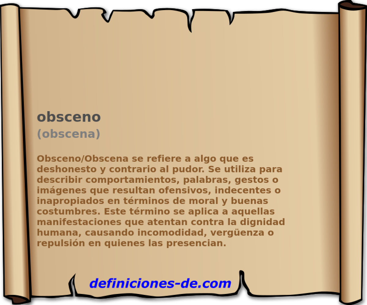 obsceno (obscena)