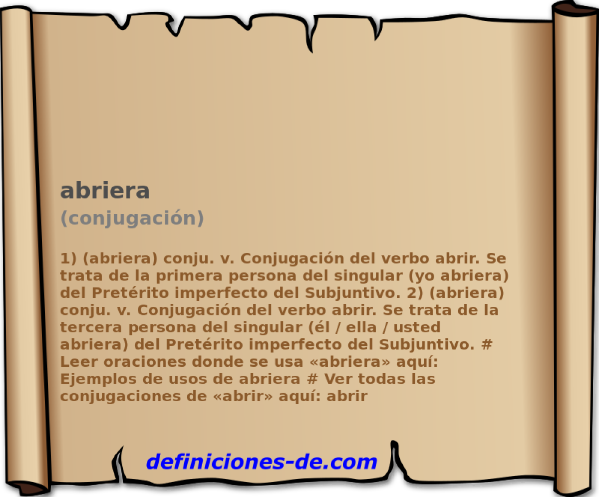 abriera (conjugacin)