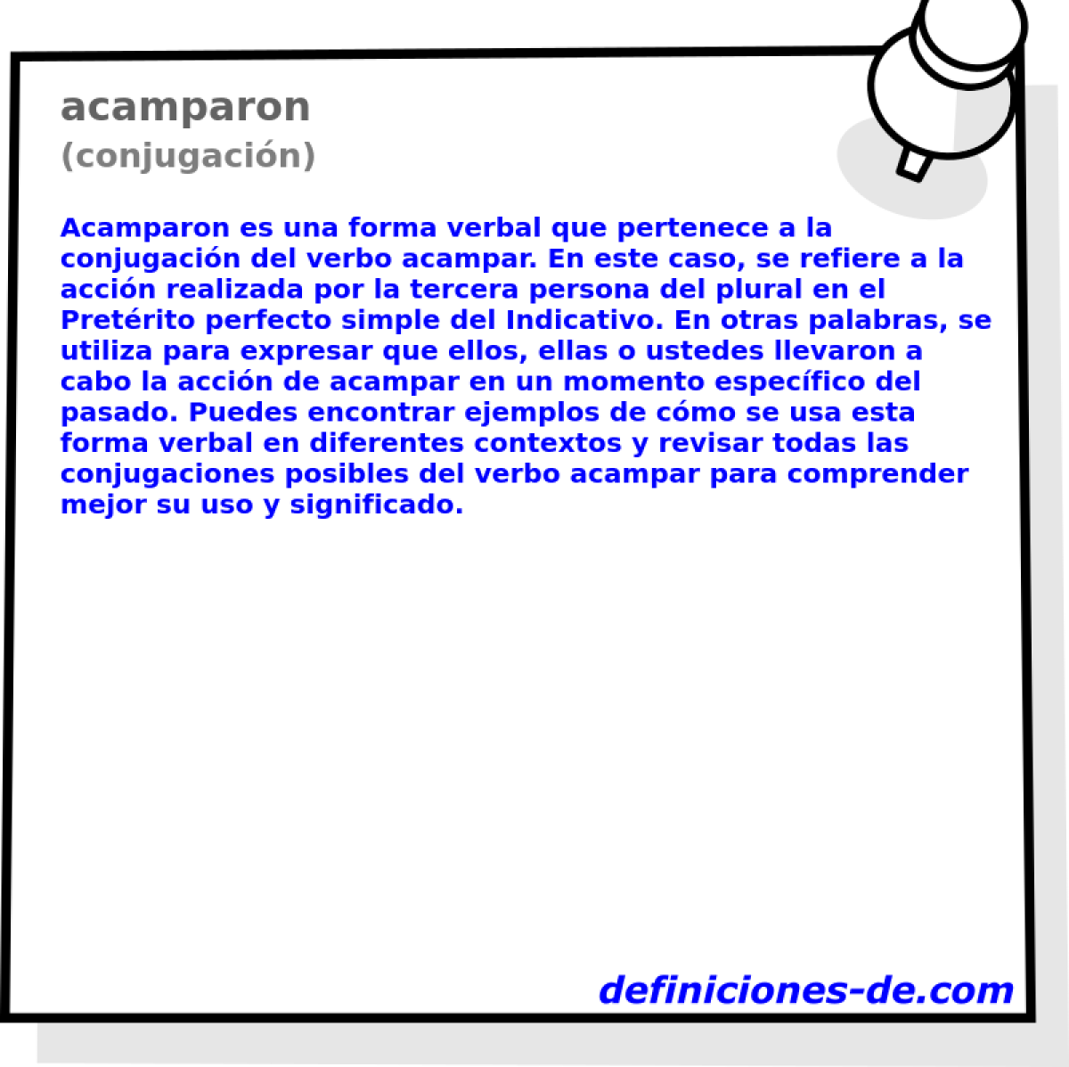 acamparon (conjugaci�n)