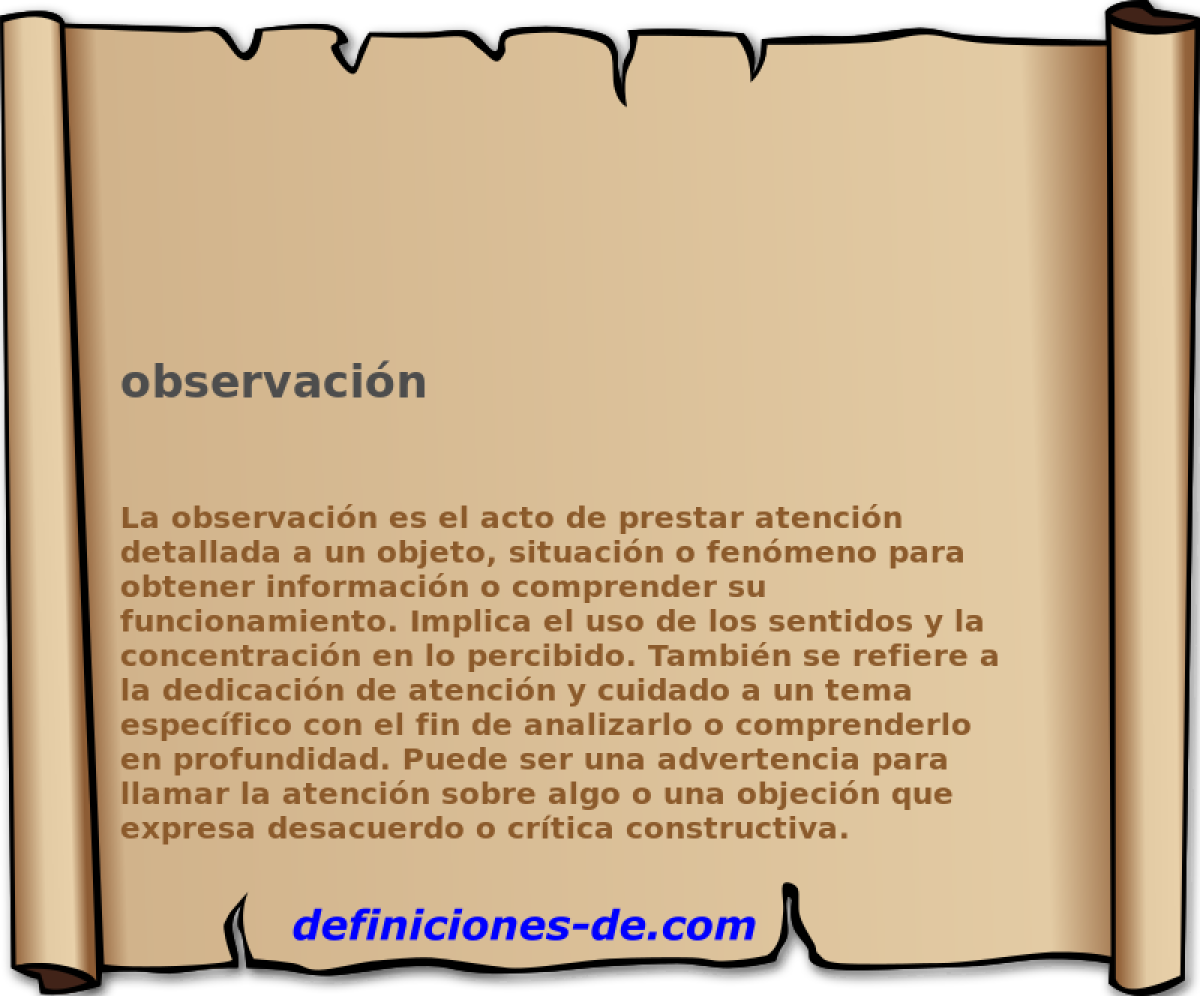 observacin 