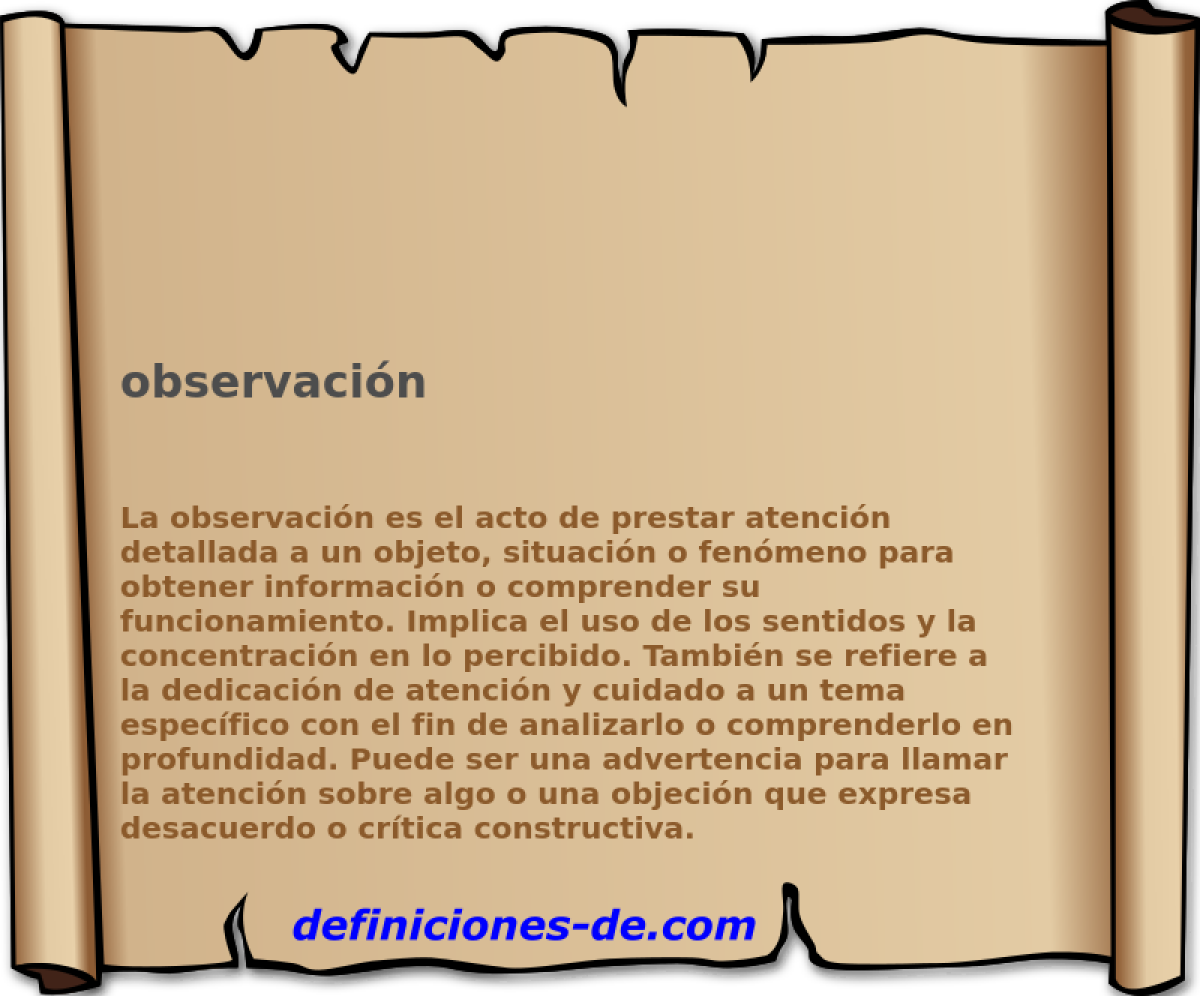 observacin 