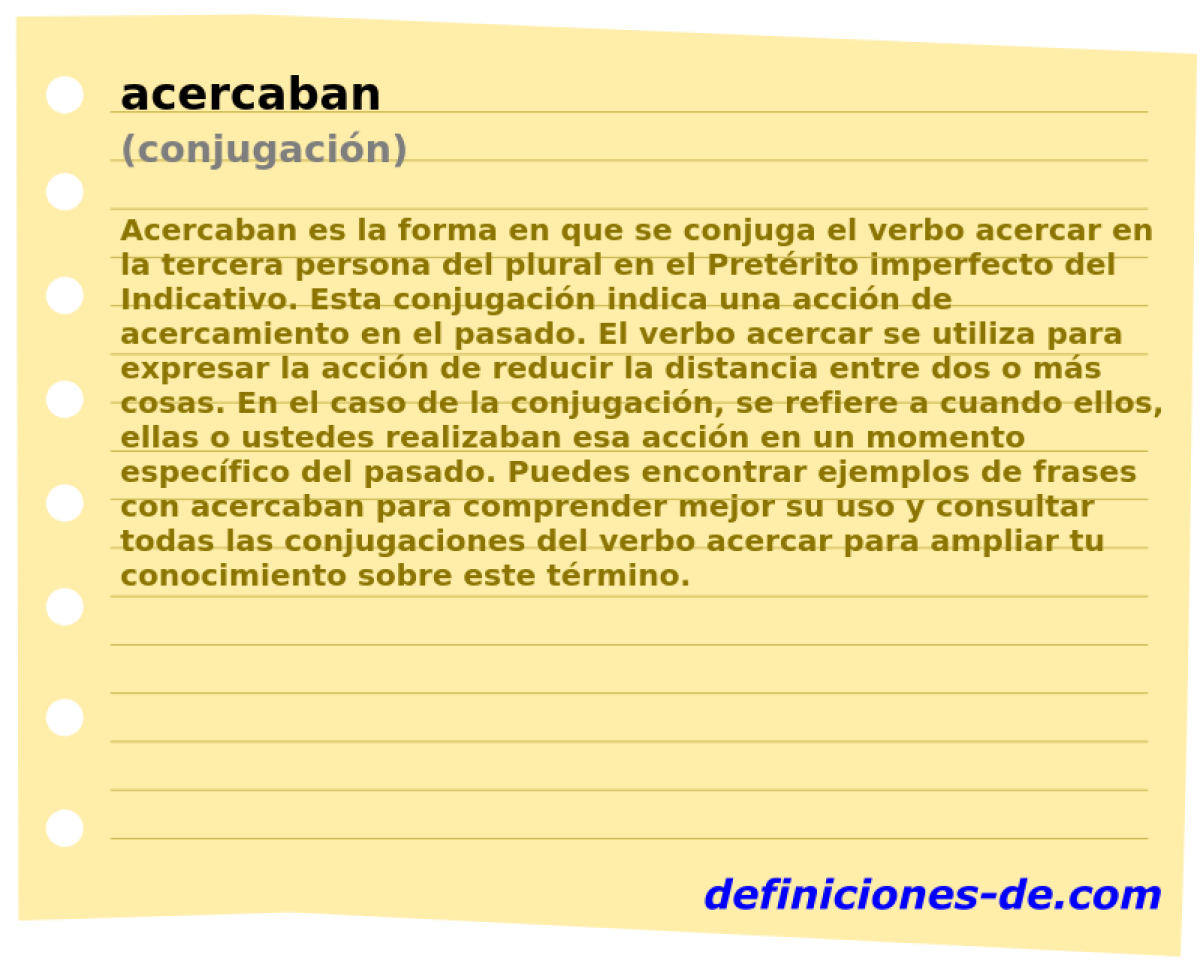 acercaban (conjugacin)