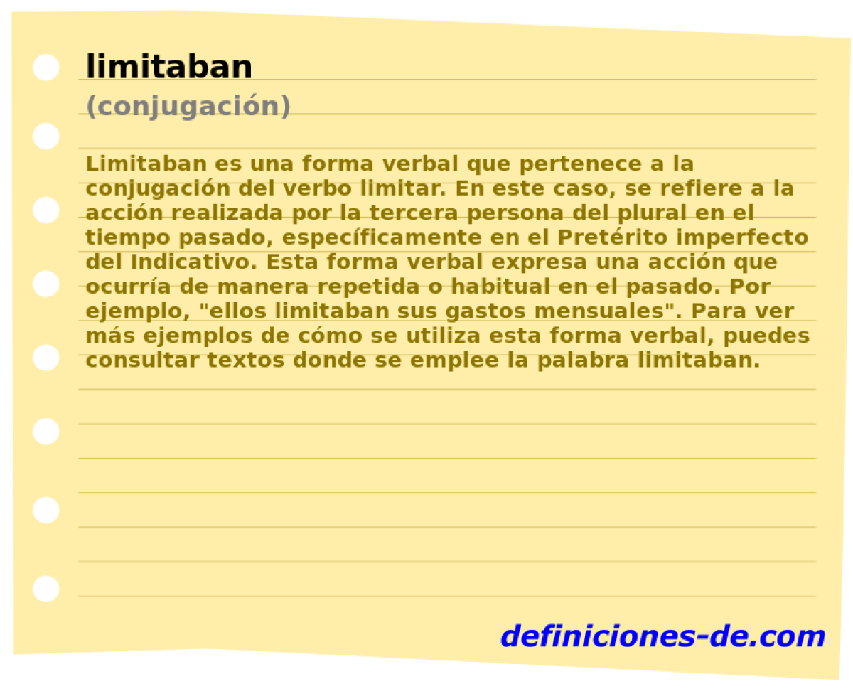 limitaban (conjugacin)