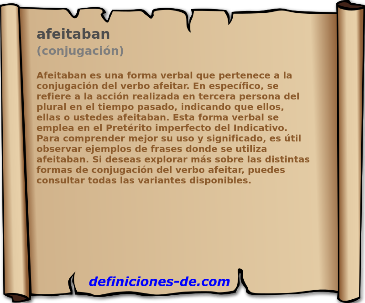 afeitaban (conjugación)