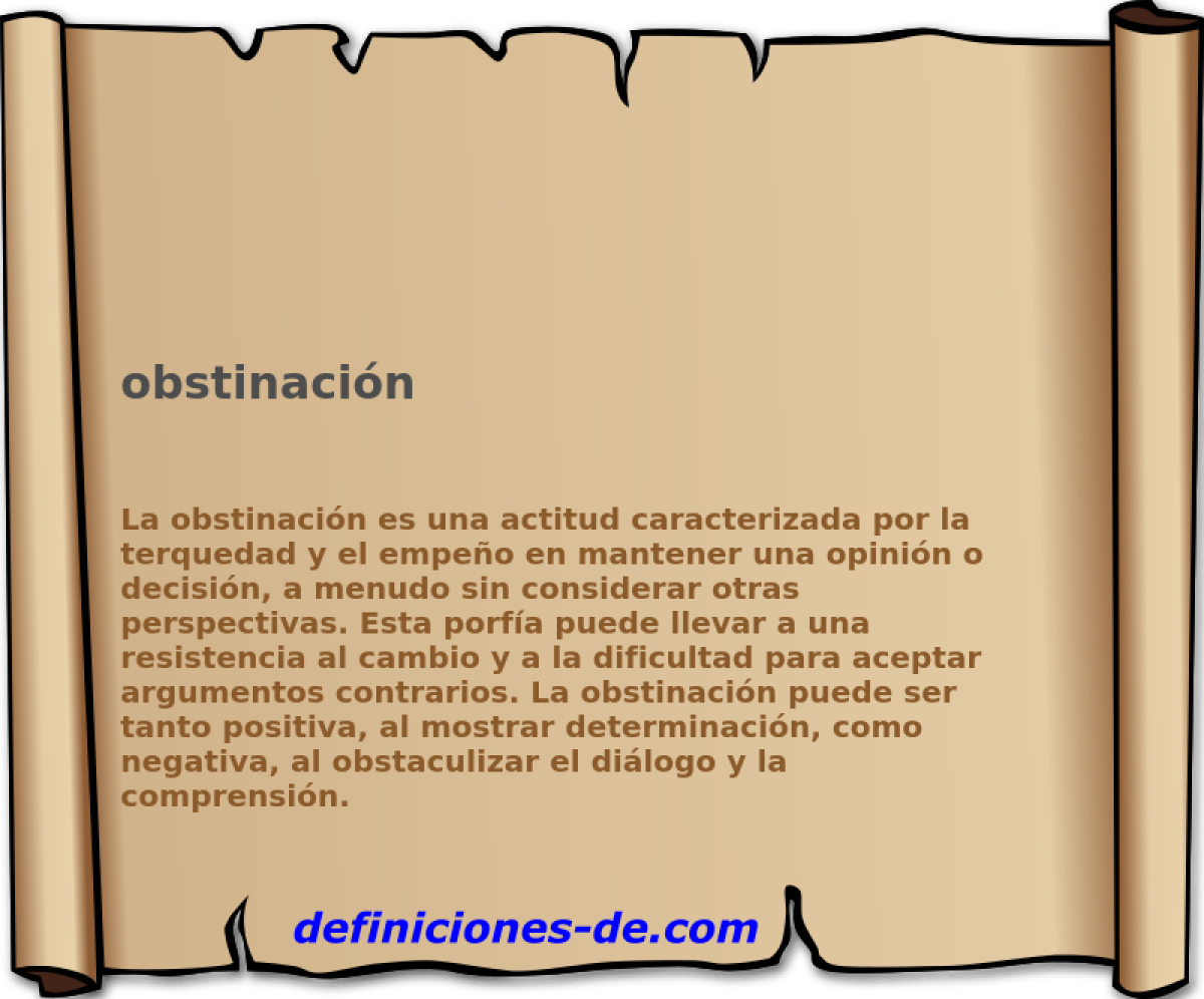 obstinacin 