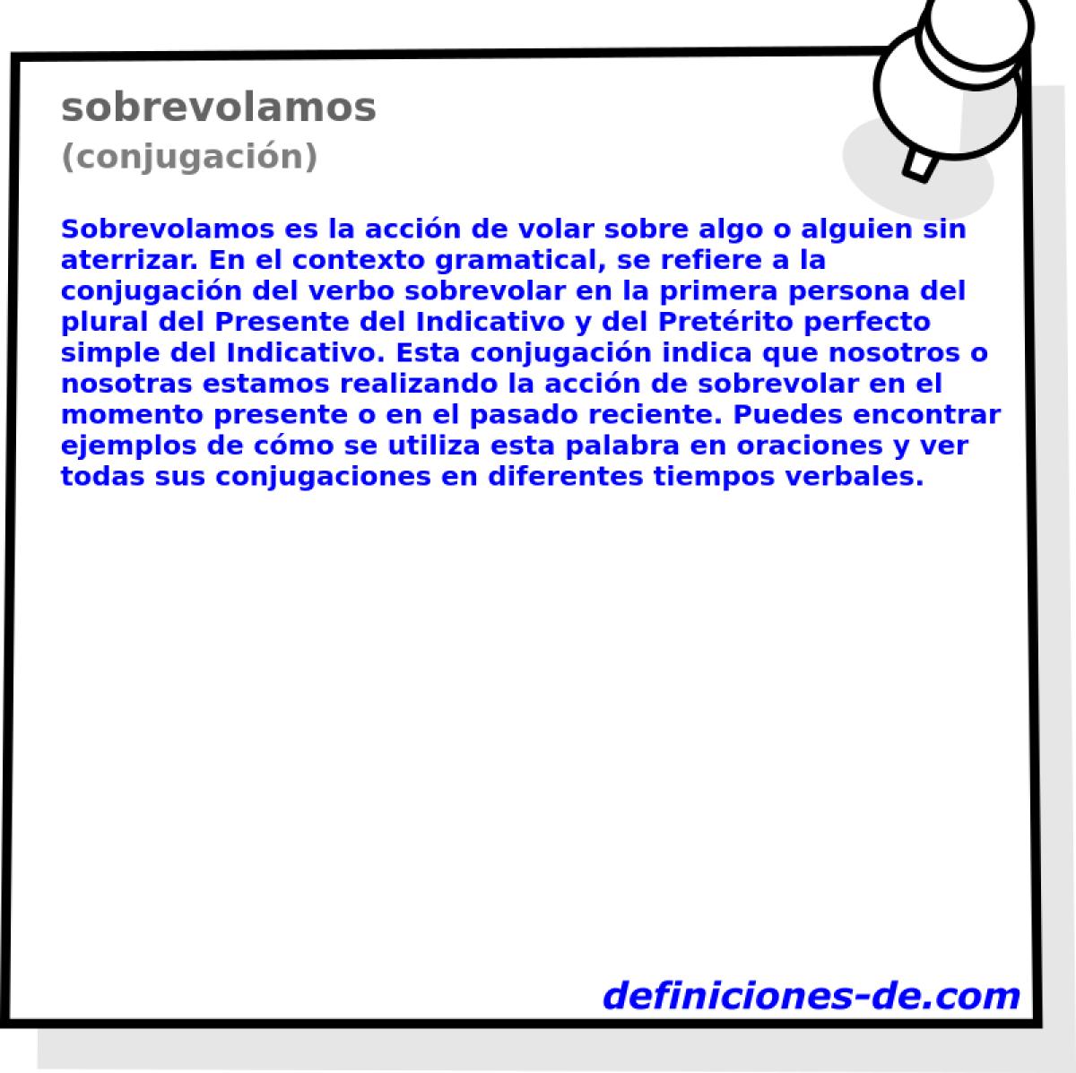 sobrevolamos (conjugaci�n)