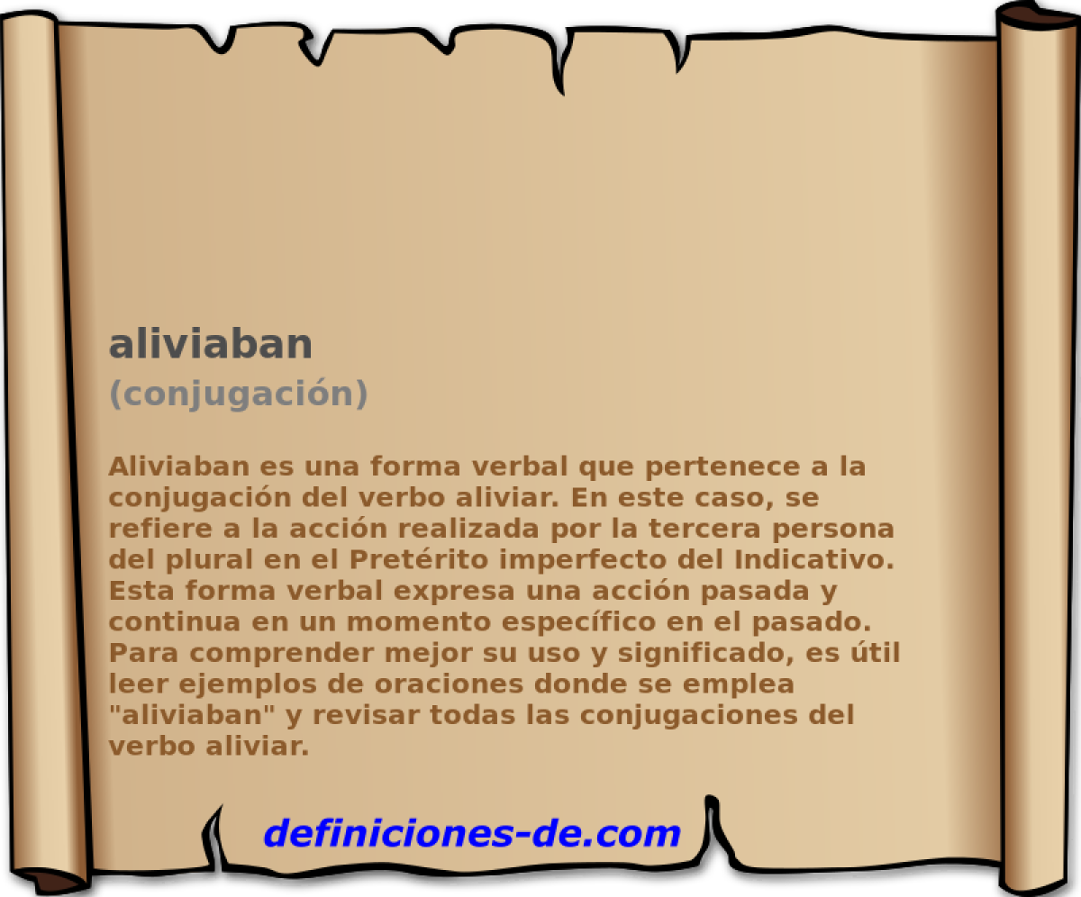 aliviaban (conjugacin)