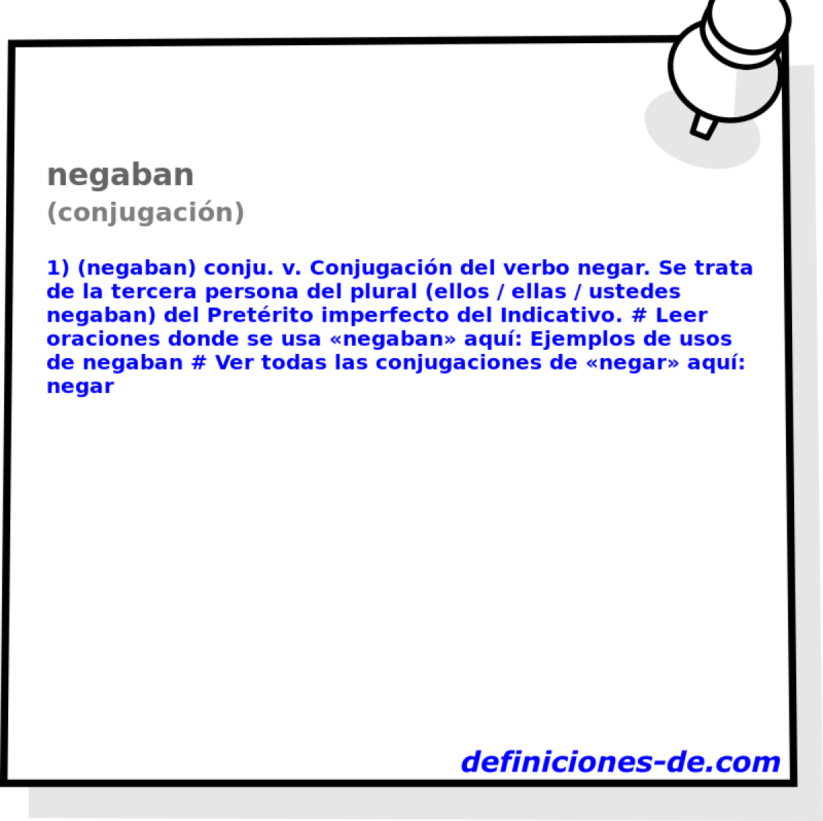 negaban (conjugacin)