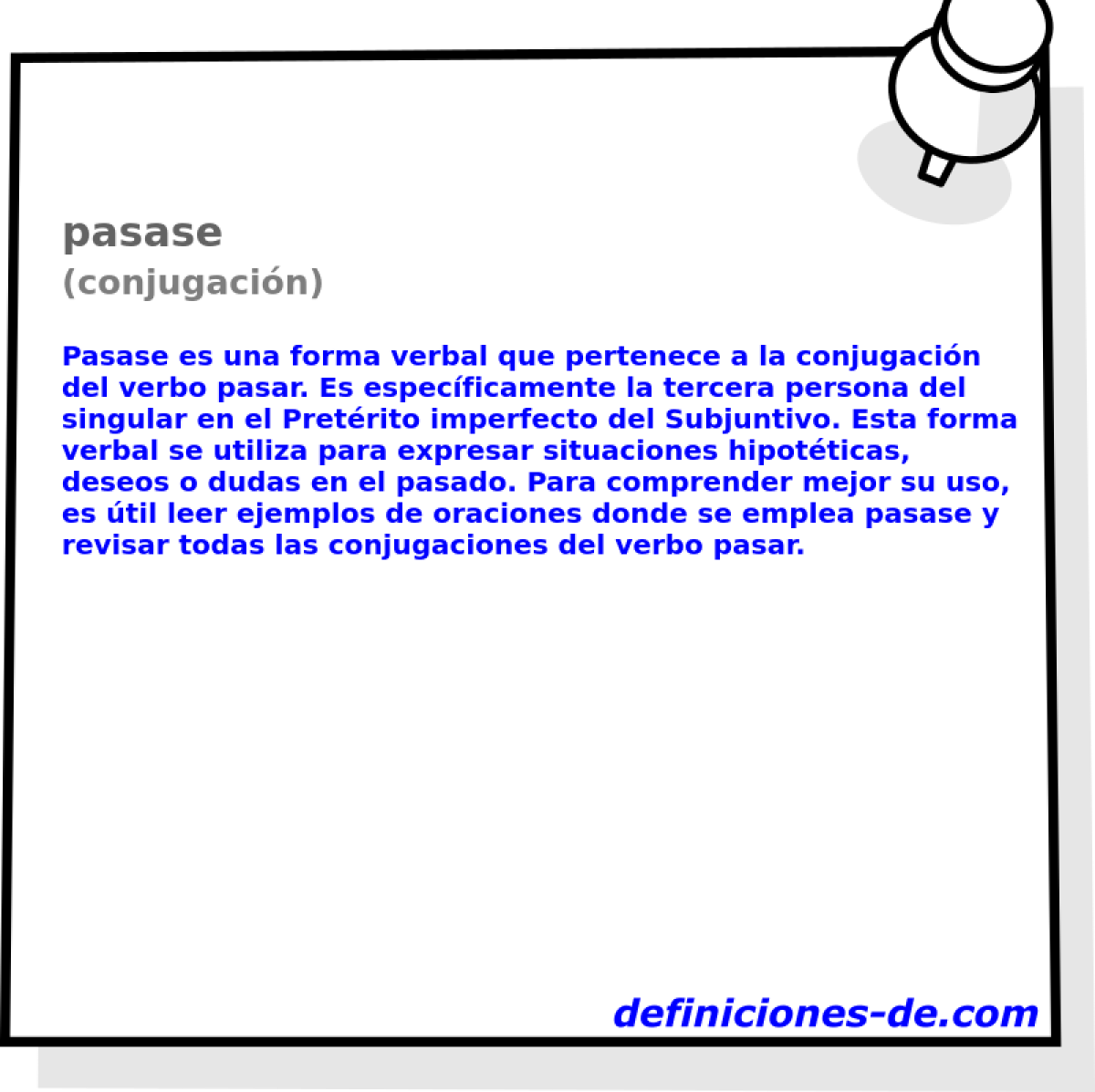 pasase (conjugaci�n)