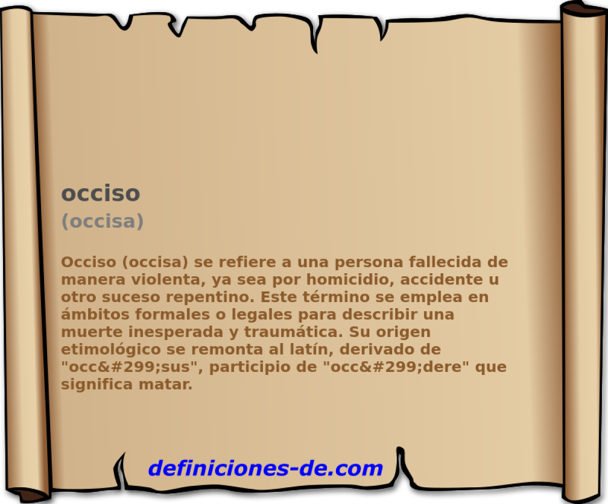 occiso (occisa)