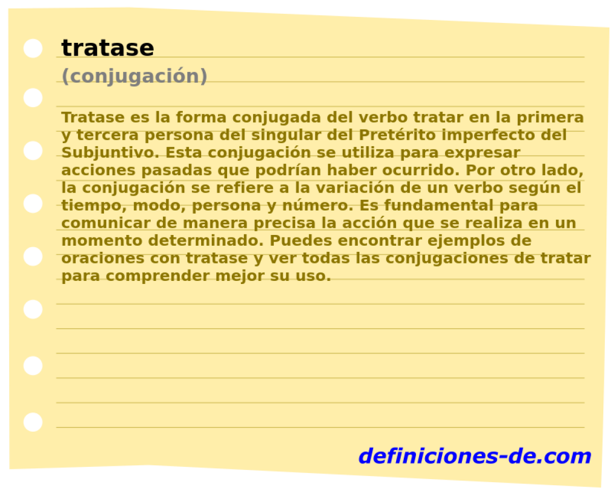 tratase (conjugación)