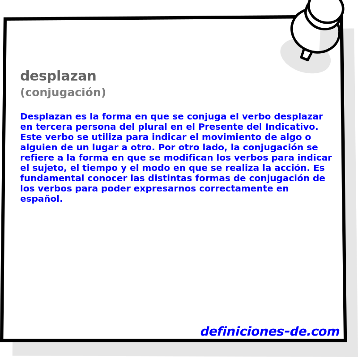 desplazan (conjugaci�n)