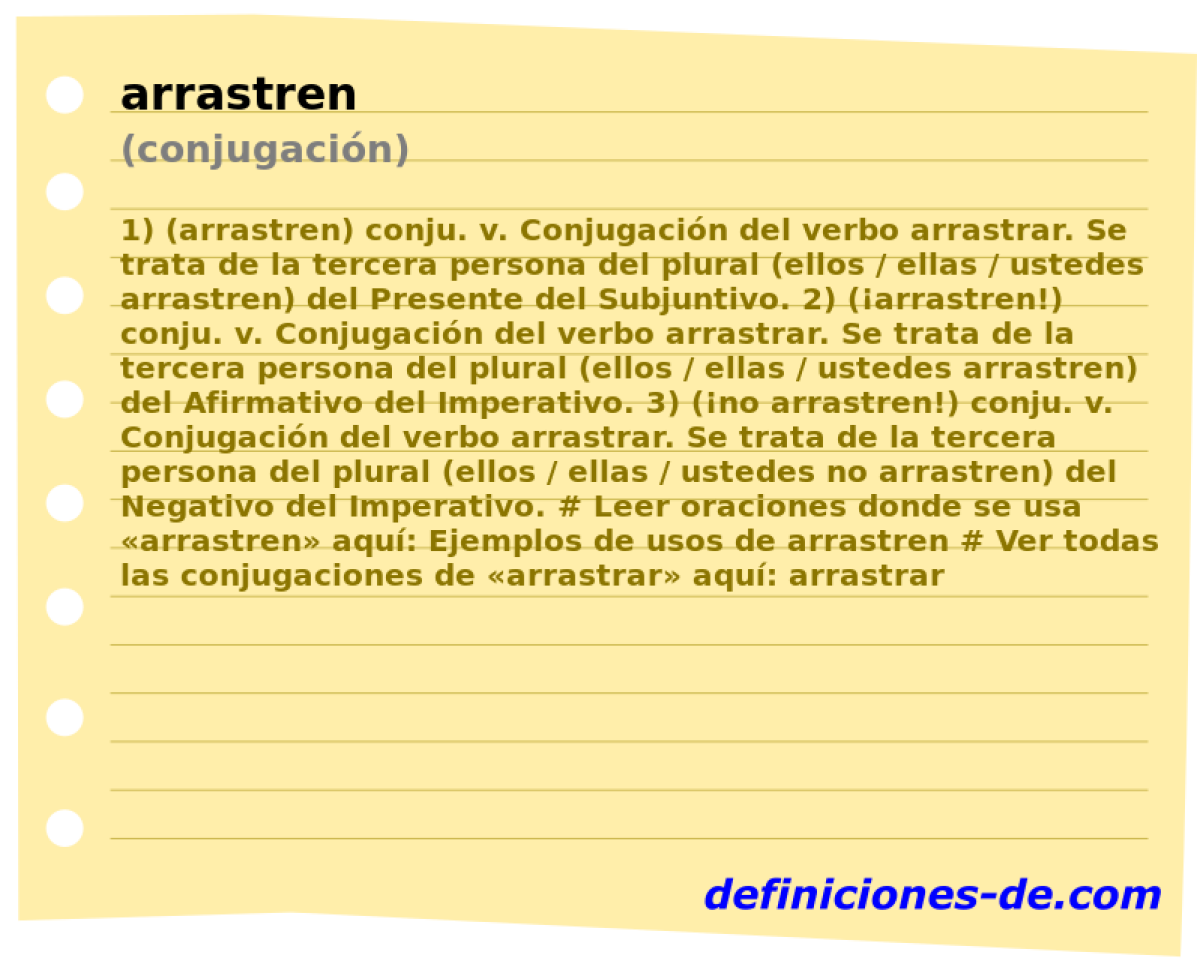 arrastren (conjugacin)