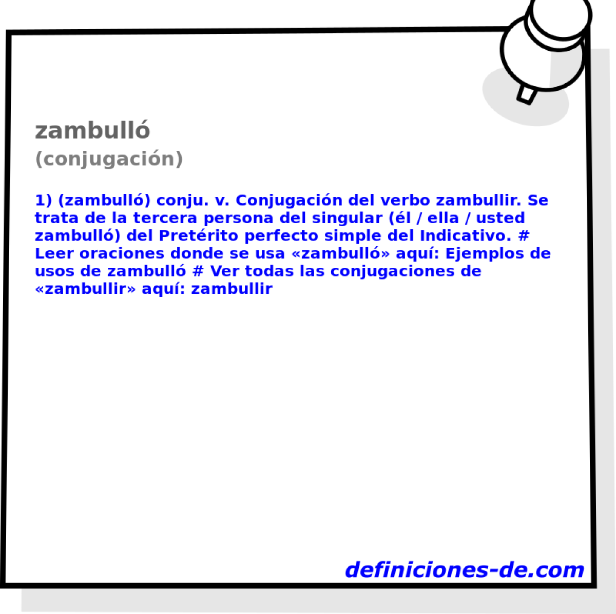 zambull (conjugacin)