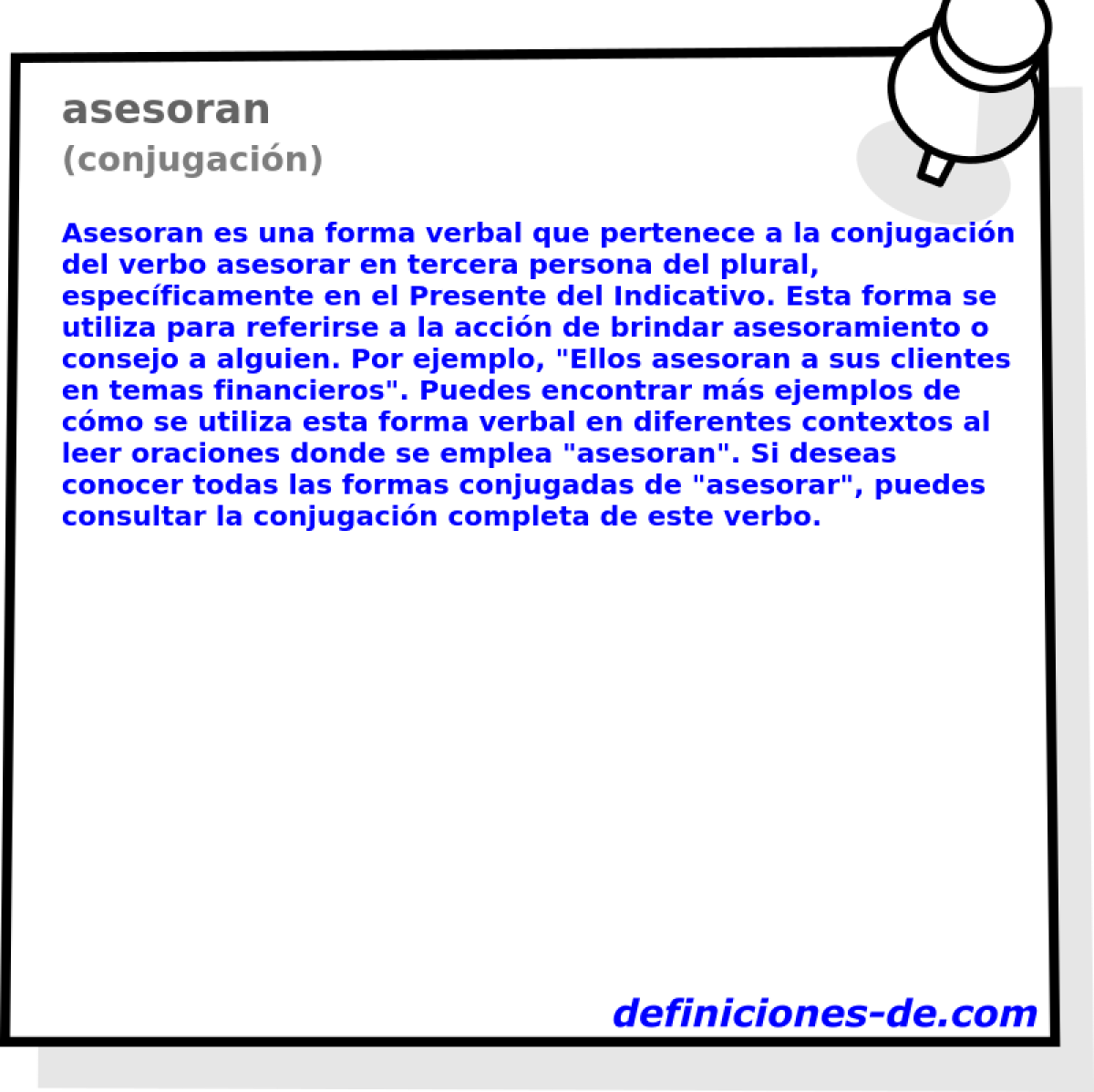 asesoran (conjugaci�n)