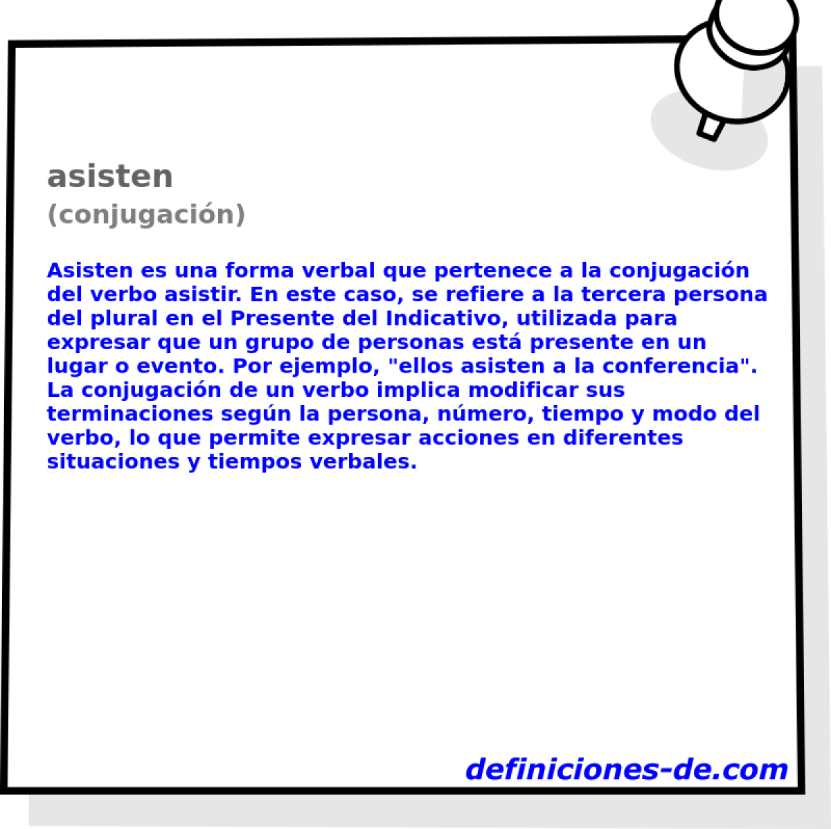 asisten (conjugaci�n)