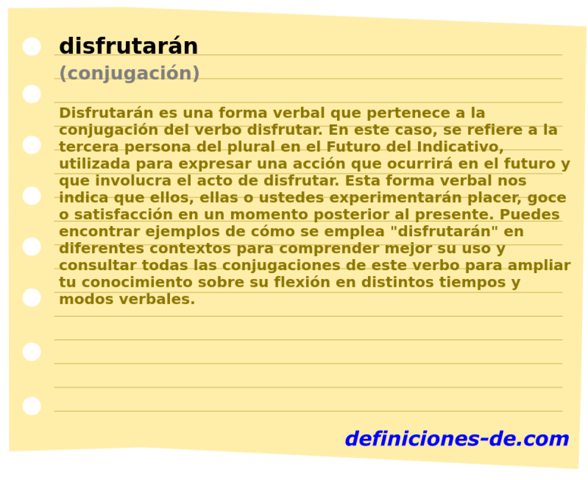 disfrutar�n (conjugaci�n)