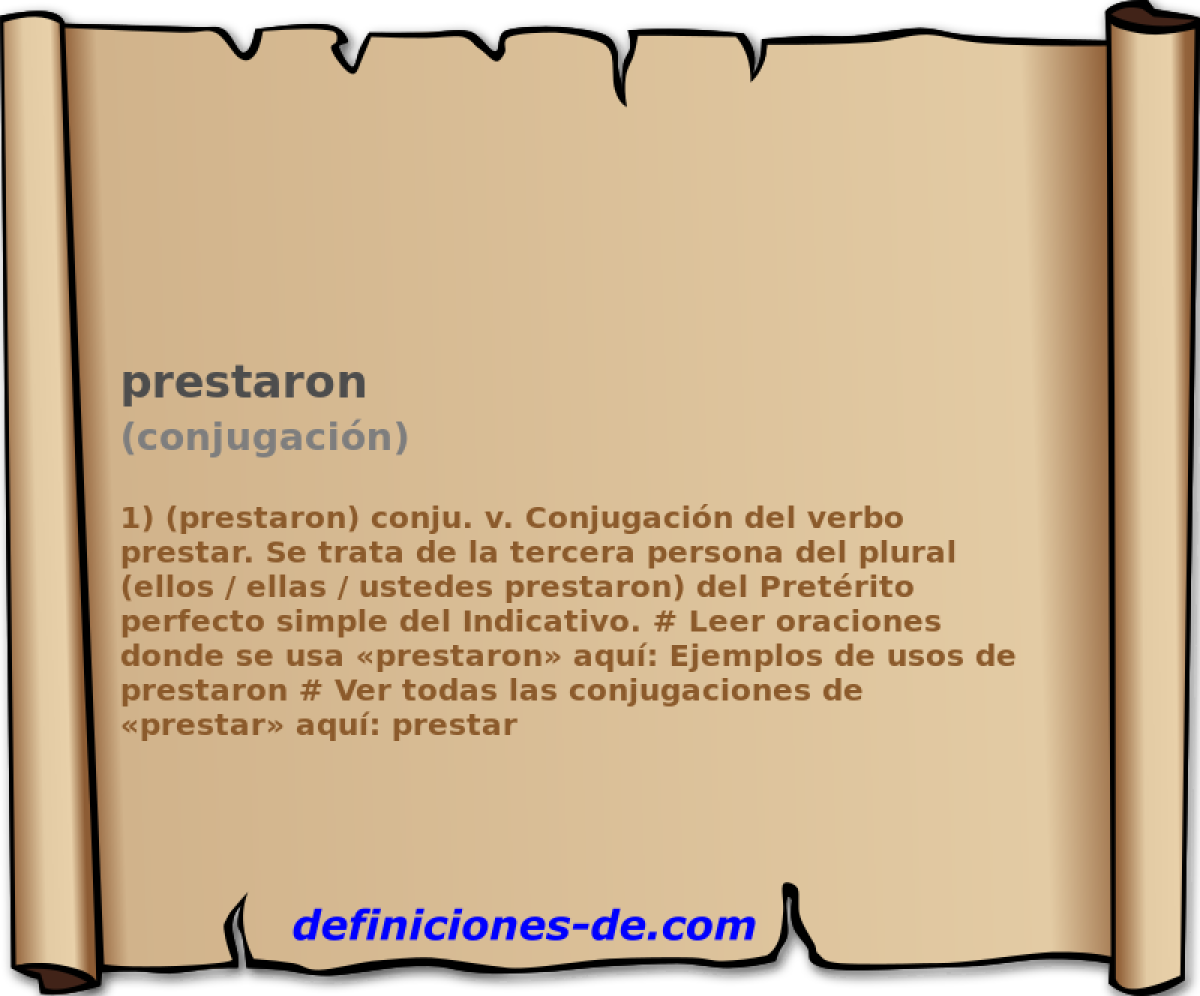prestaron (conjugacin)