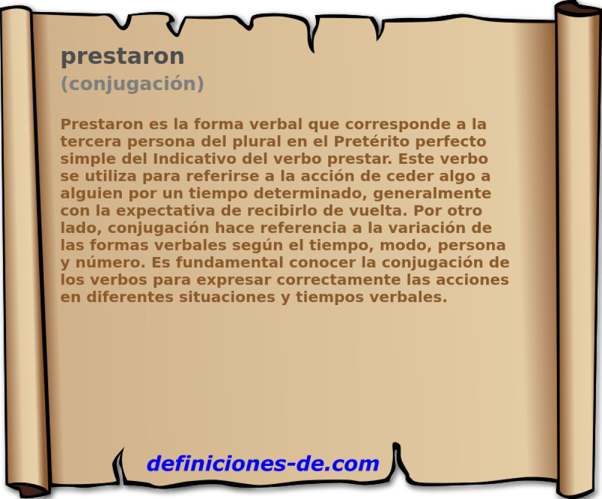 prestaron (conjugaci�n)