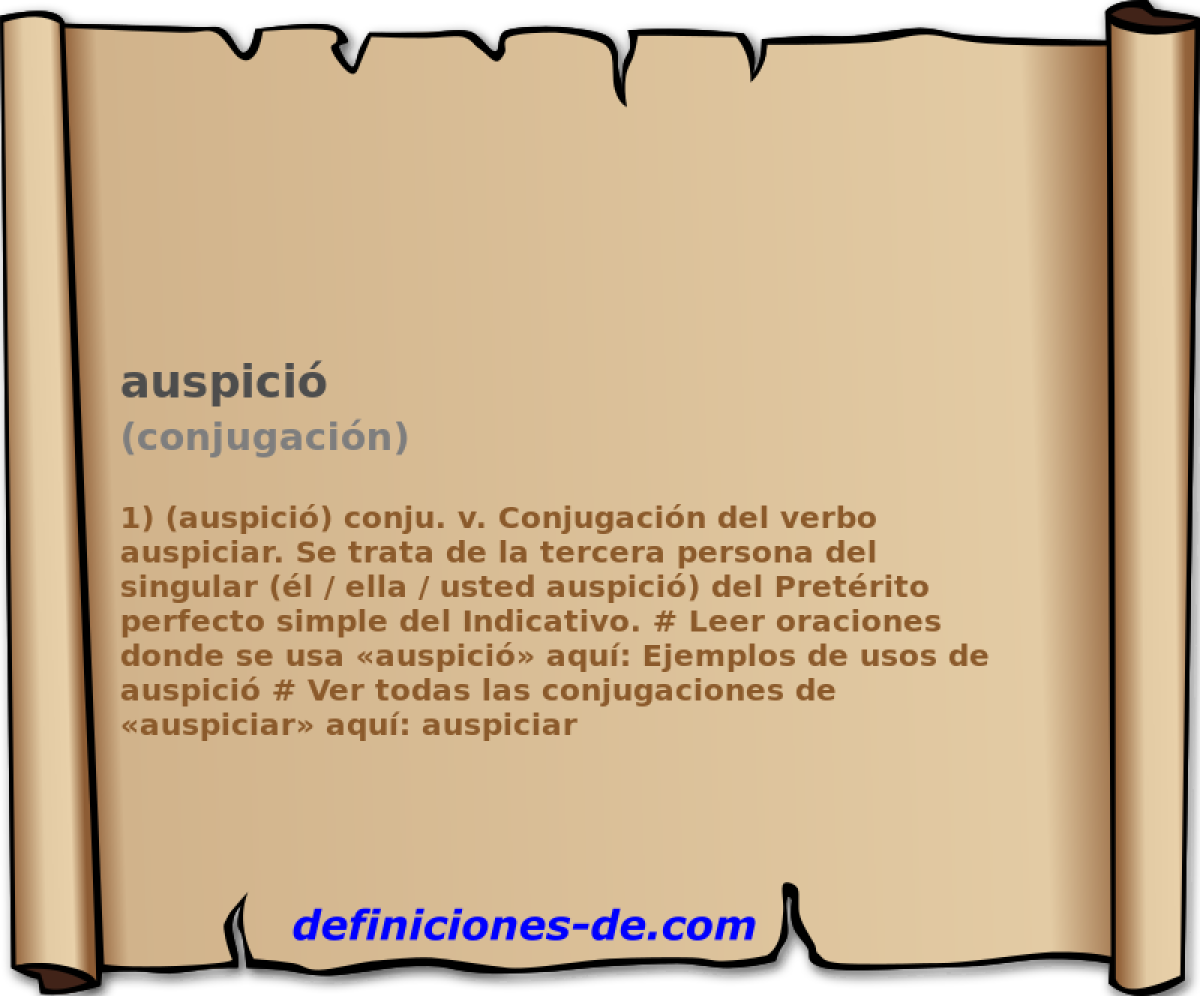 auspici (conjugacin)