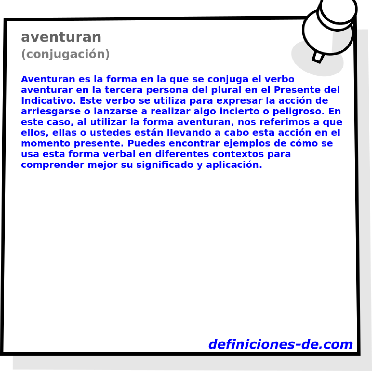 aventuran (conjugacin)