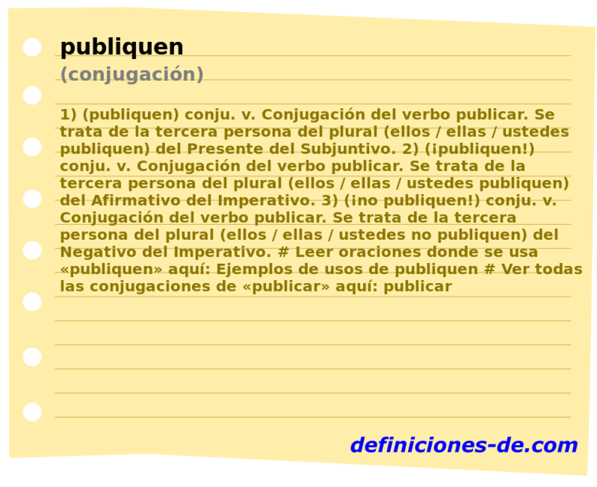 publiquen (conjugacin)