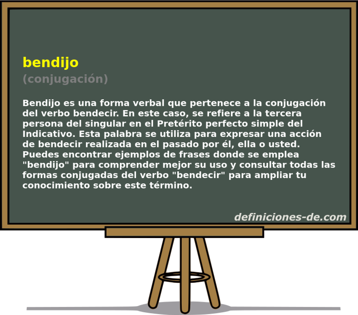 bendijo (conjugación)