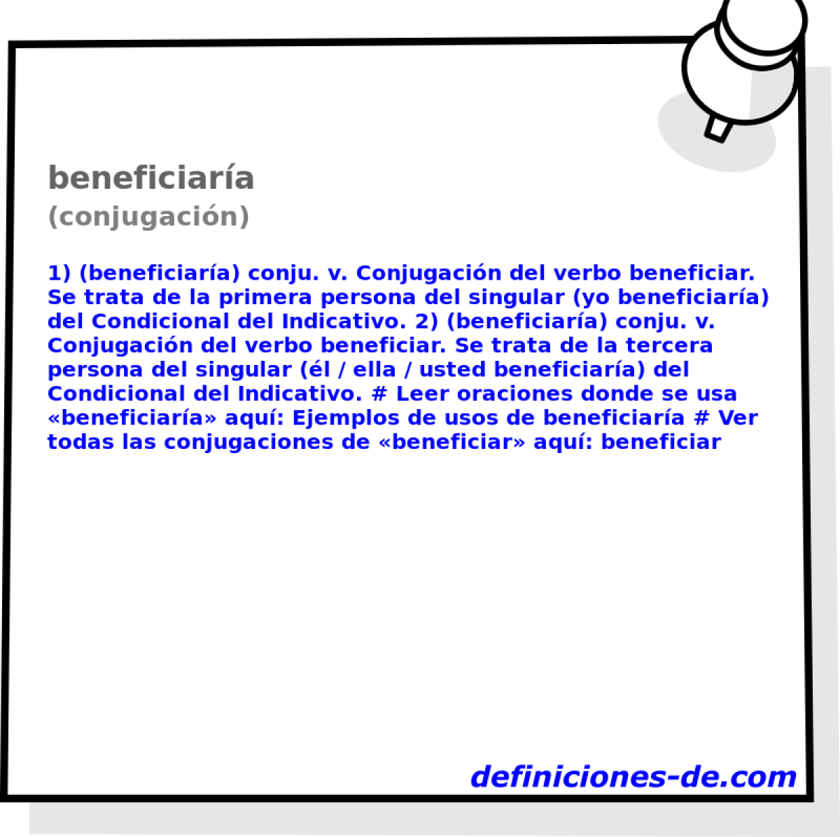 beneficiara (conjugacin)