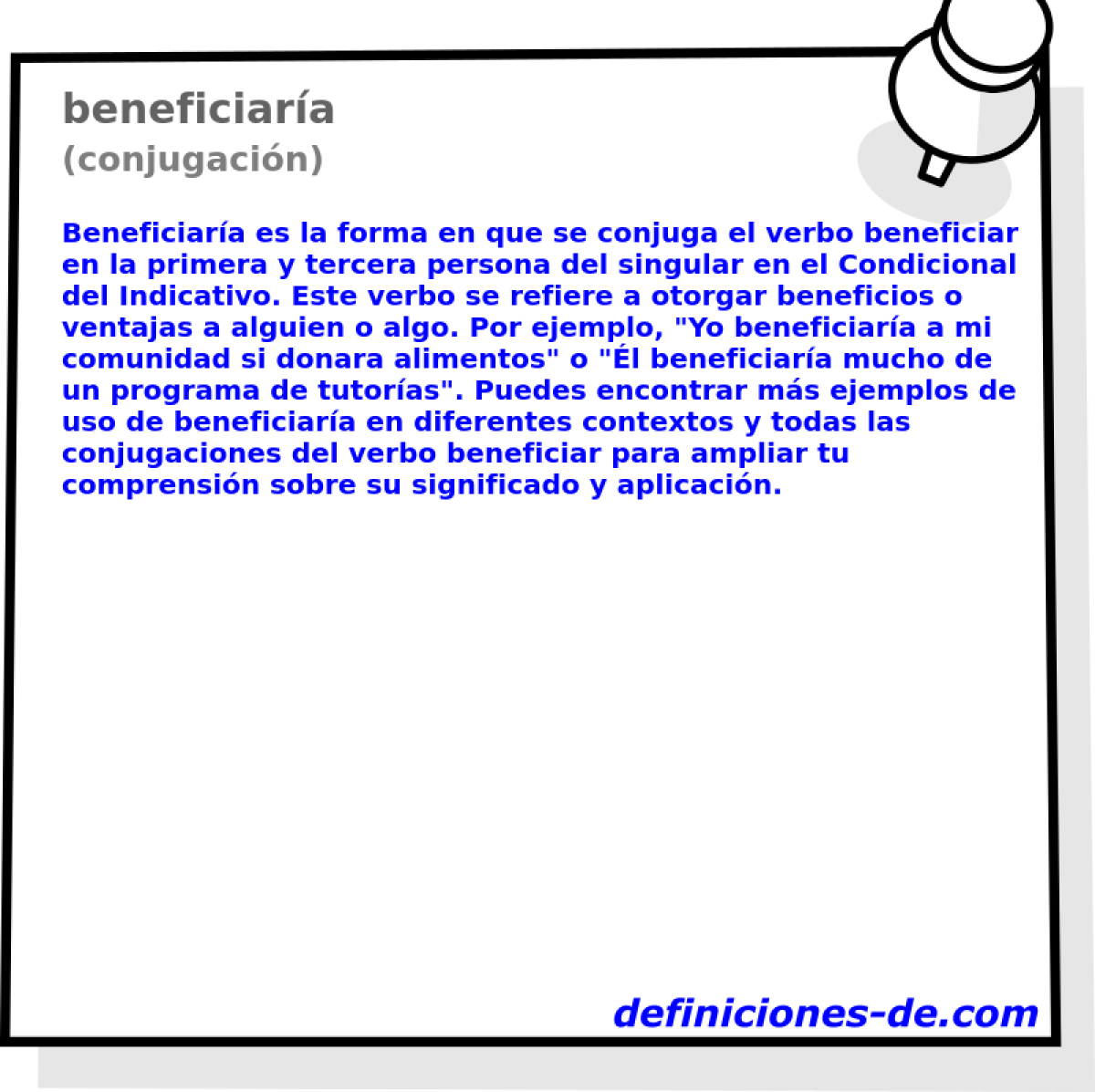 beneficiar�a (conjugaci�n)
