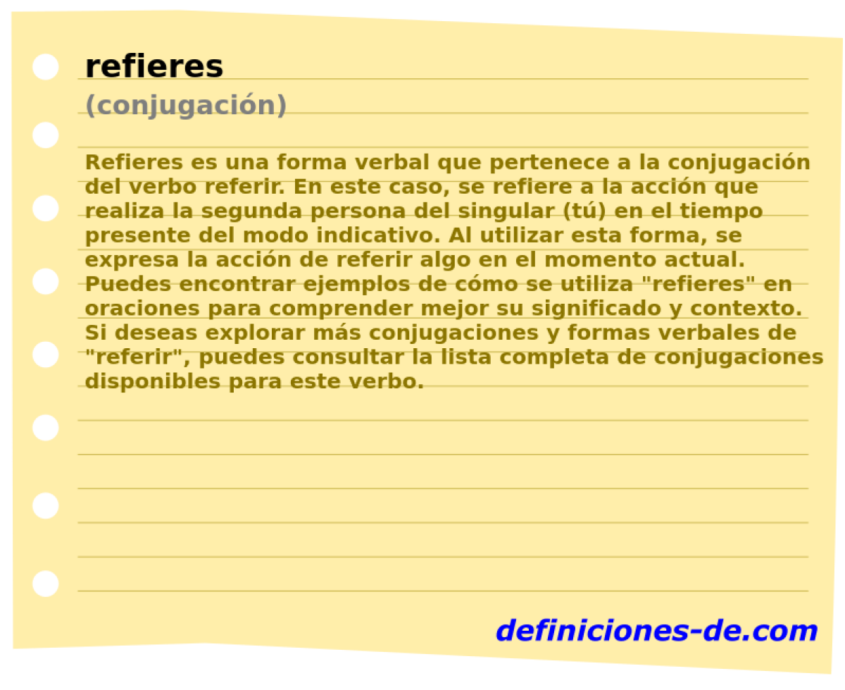 refieres (conjugaci�n)