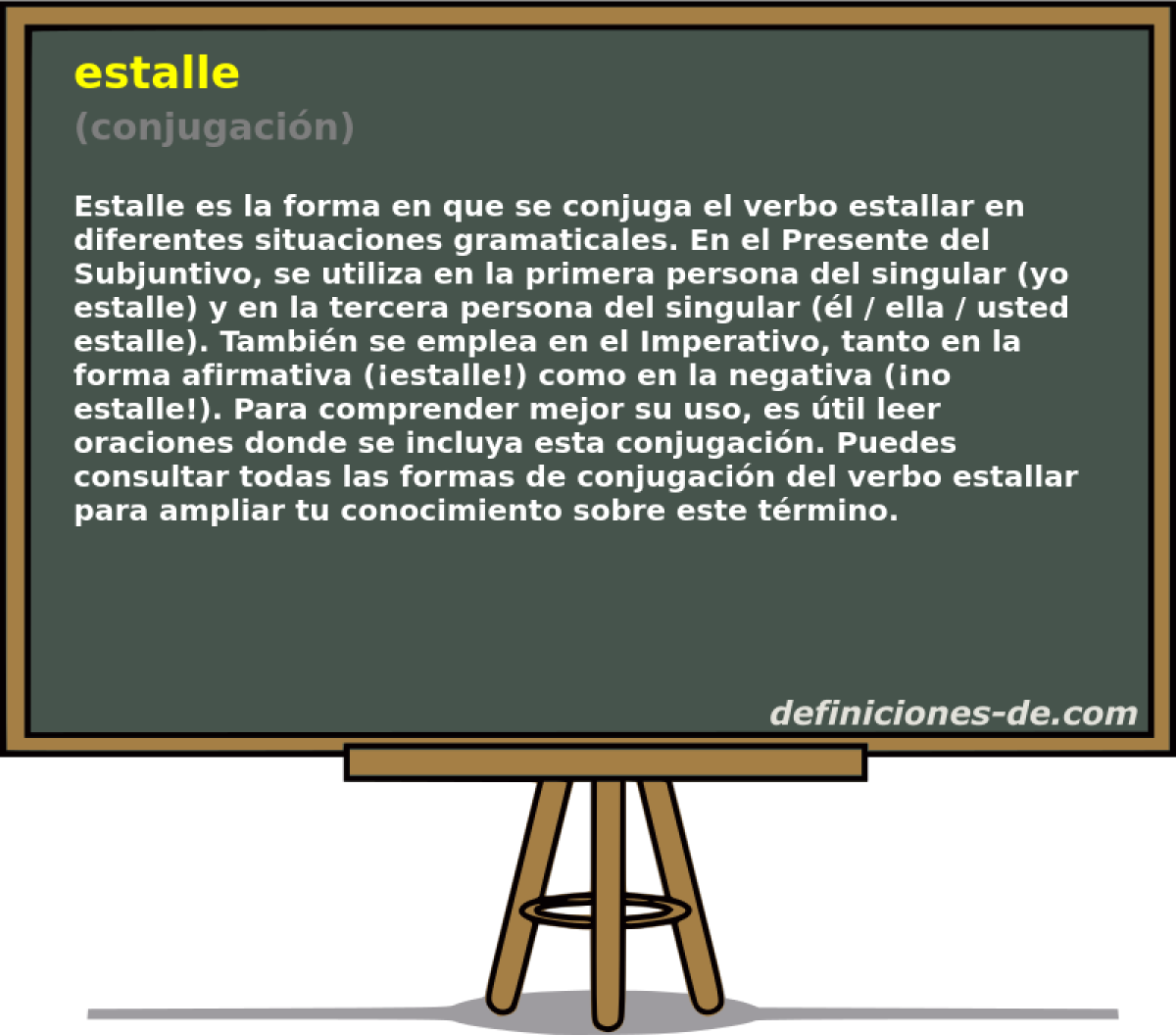 estalle (conjugación)