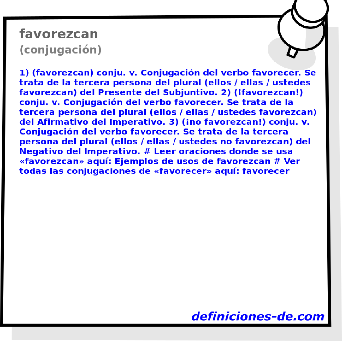 favorezcan (conjugacin)