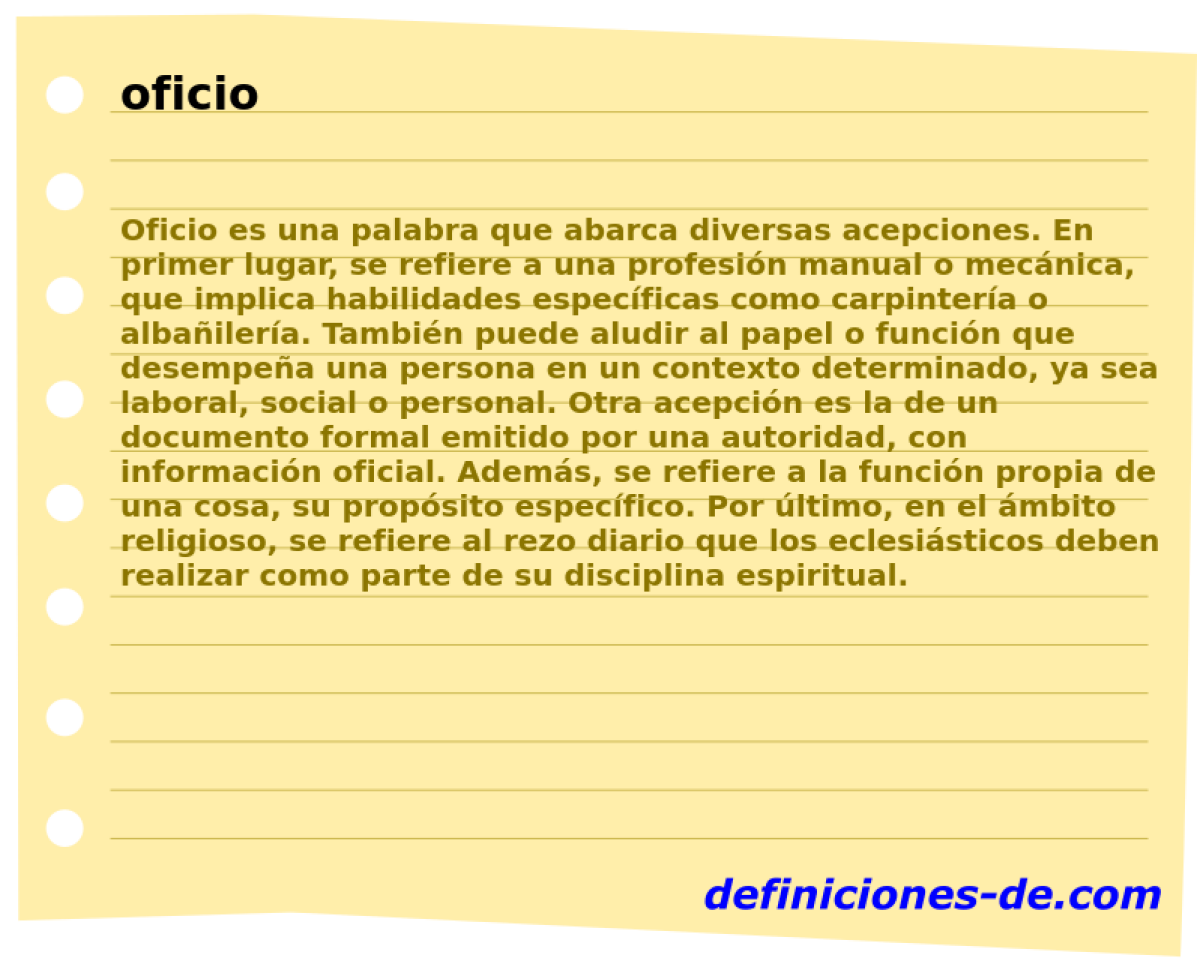 oficio 