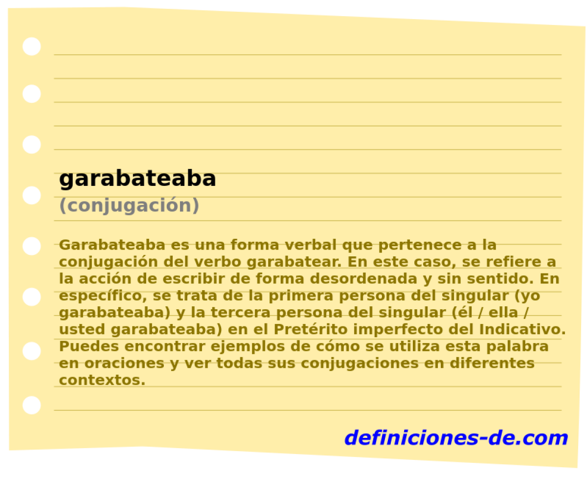garabateaba (conjugaci�n)