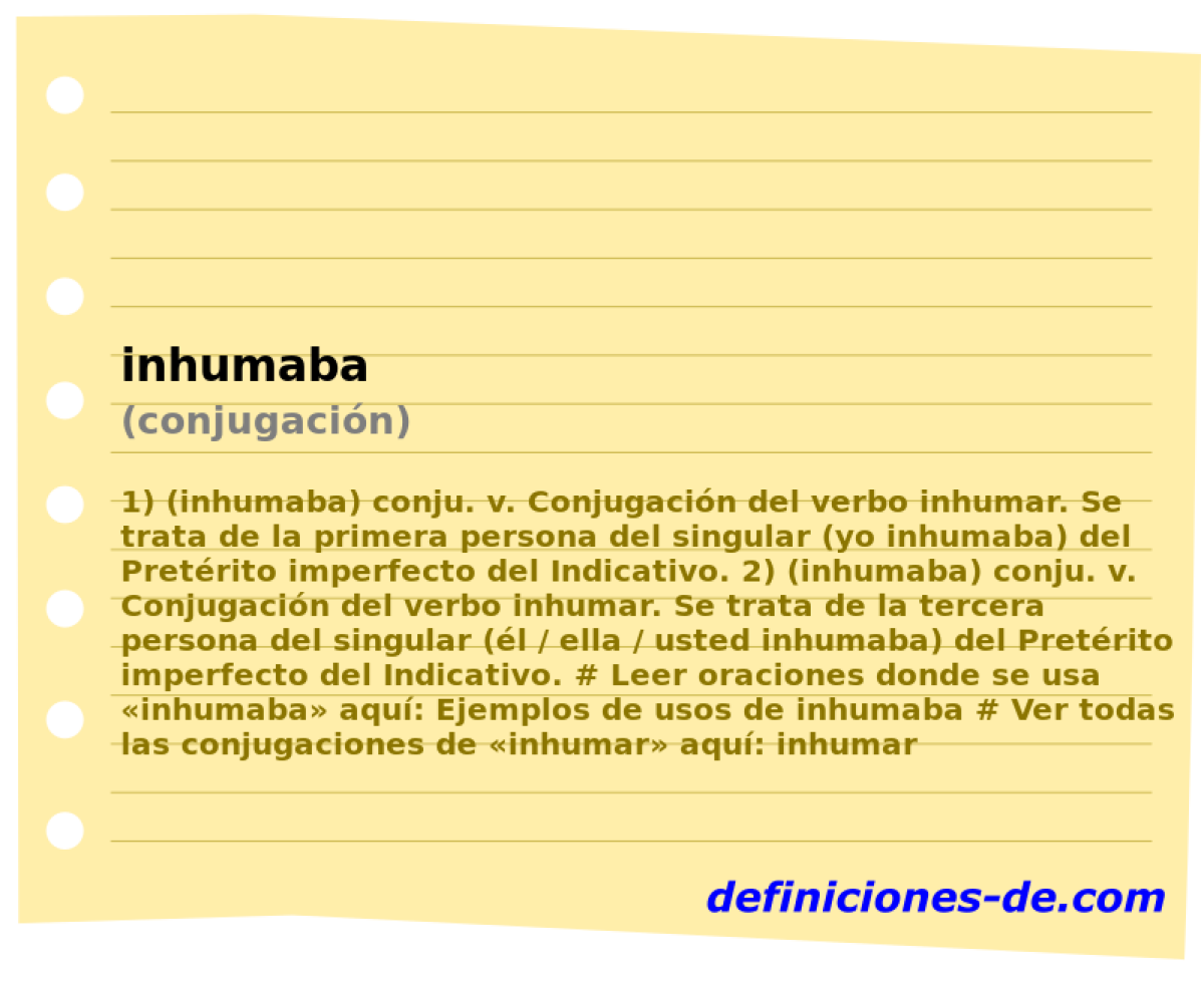 inhumaba (conjugacin)