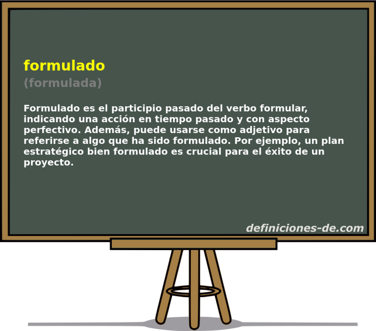 formulado (formulada)