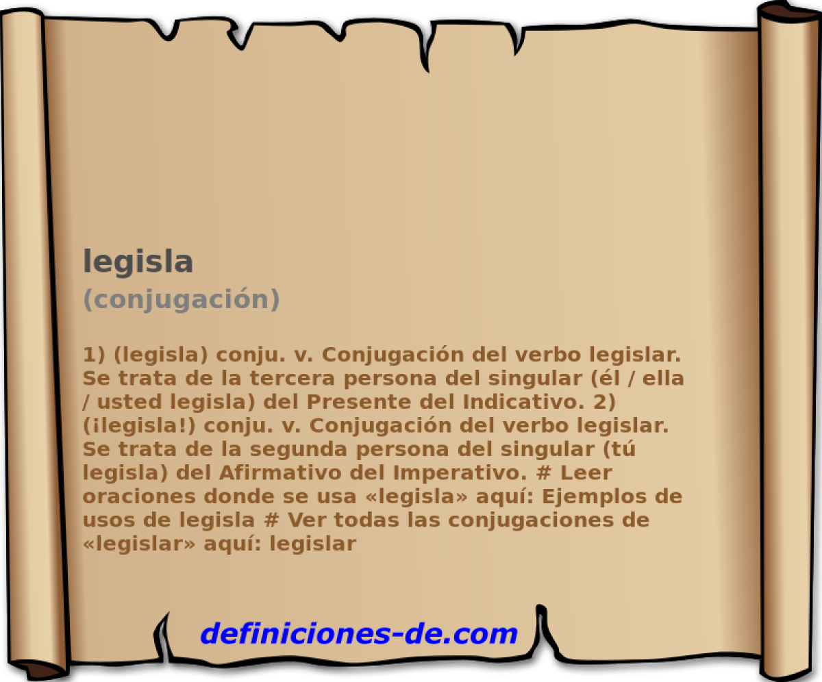 legisla (conjugacin)