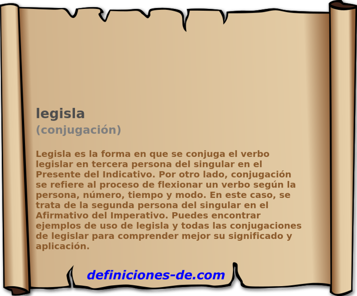 legisla (conjugación)