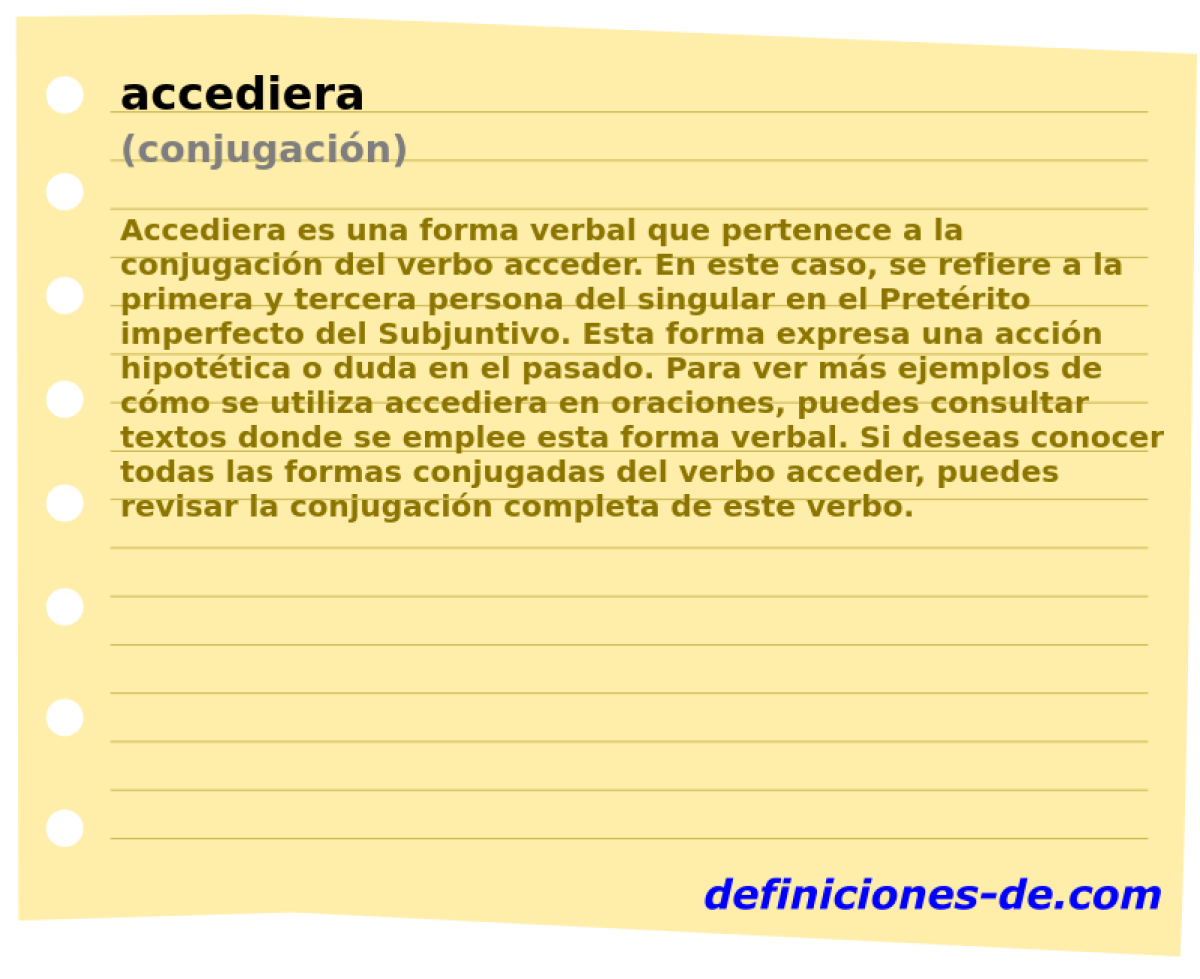 accediera (conjugación)