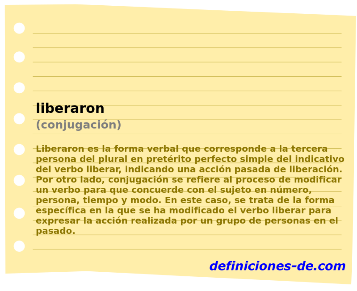 liberaron (conjugaci�n)