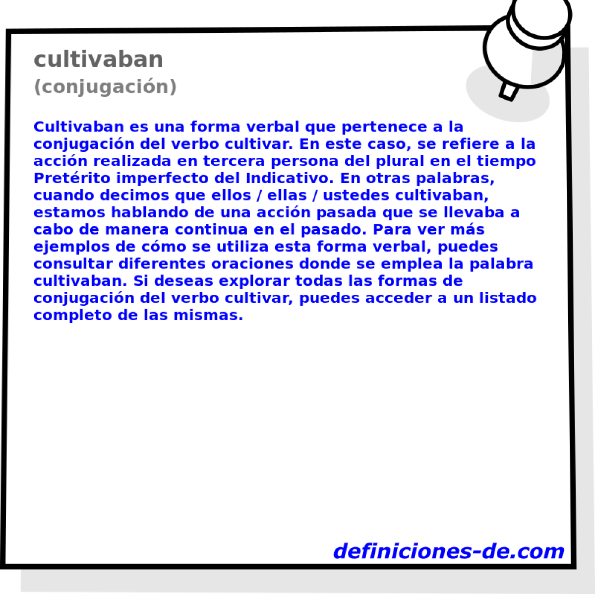 cultivaban (conjugacin)