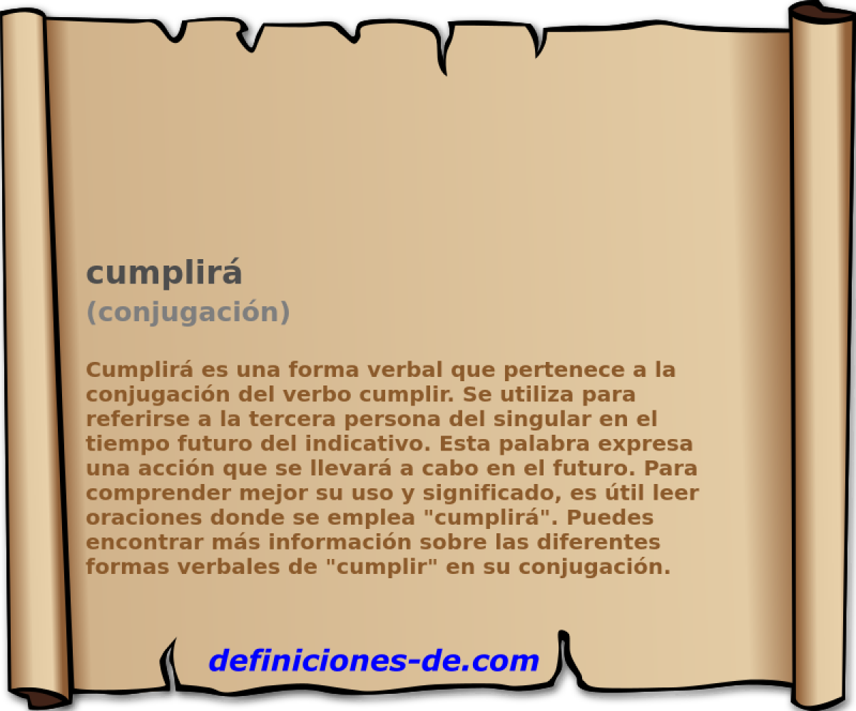 cumplir� (conjugaci�n)