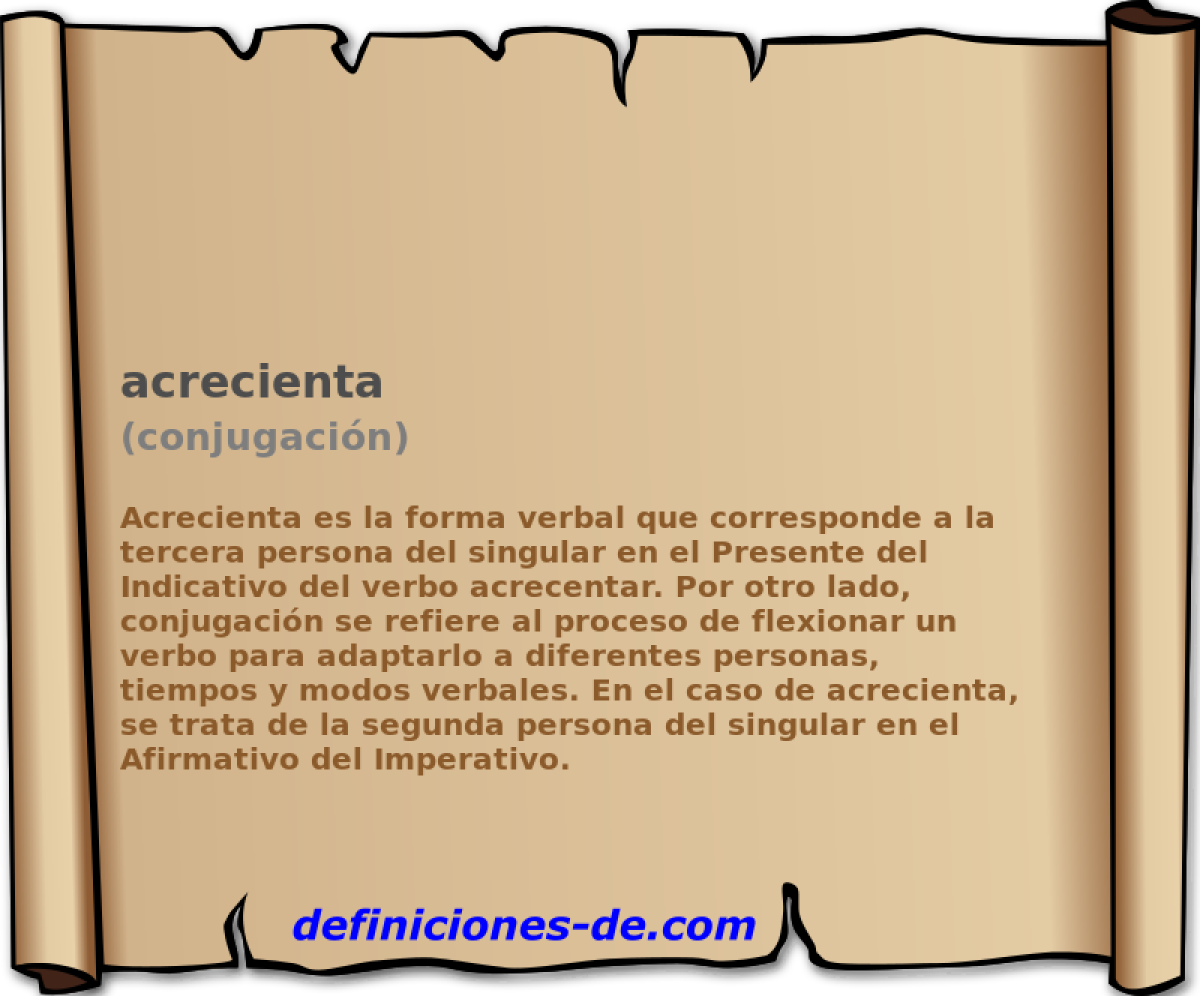 acrecienta (conjugacin)