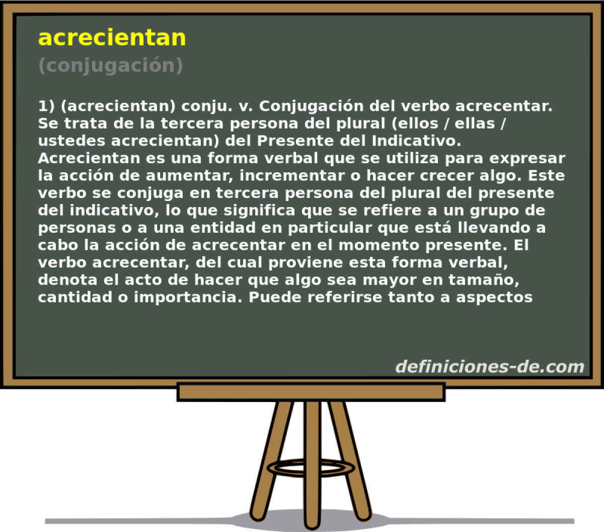 acrecientan (conjugacin)