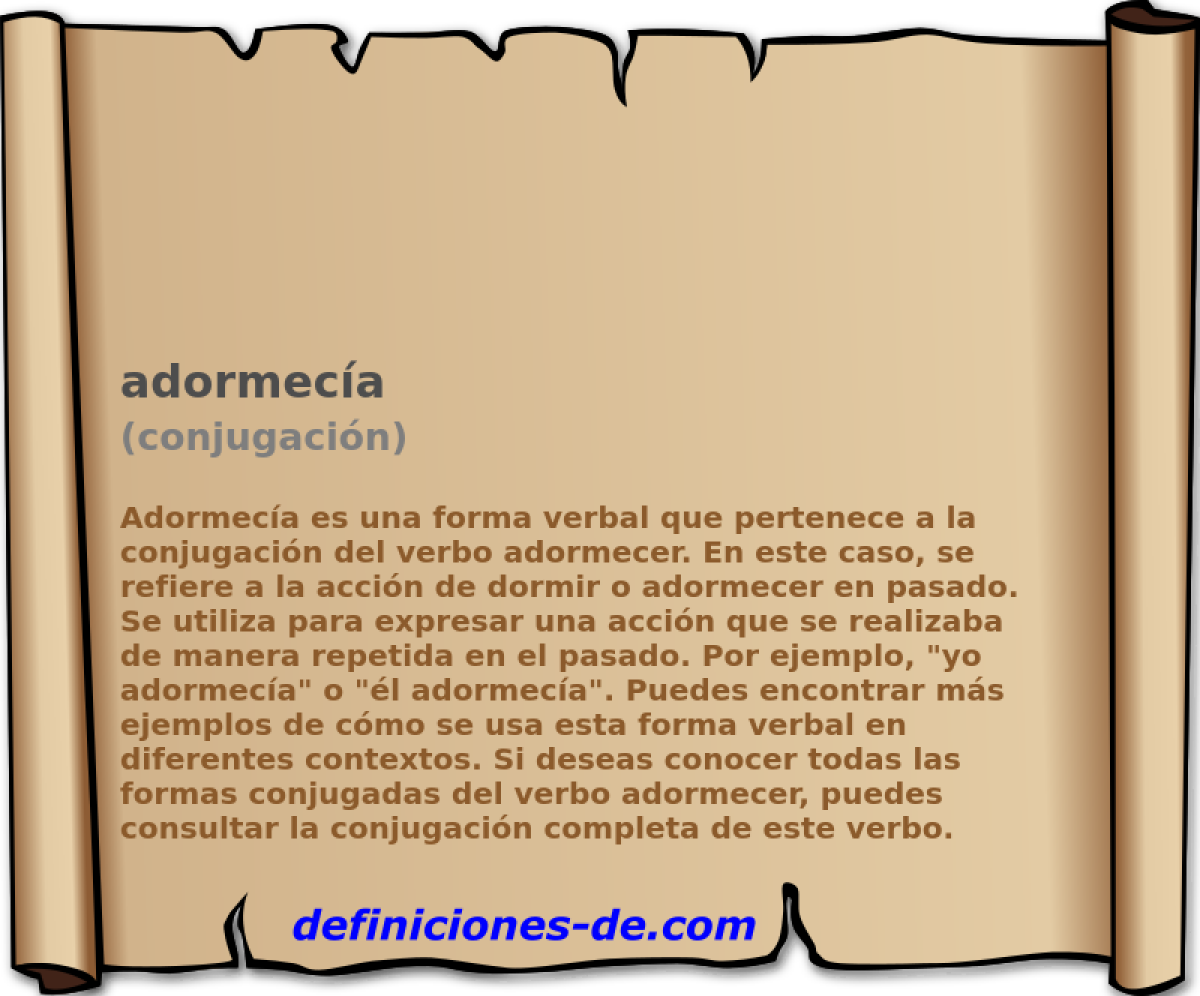 adormecía (conjugación)