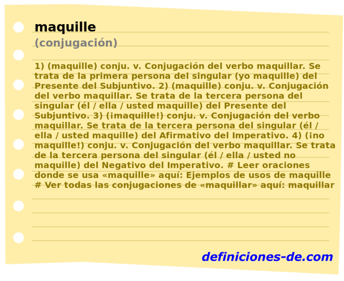 maquille (conjugacin)