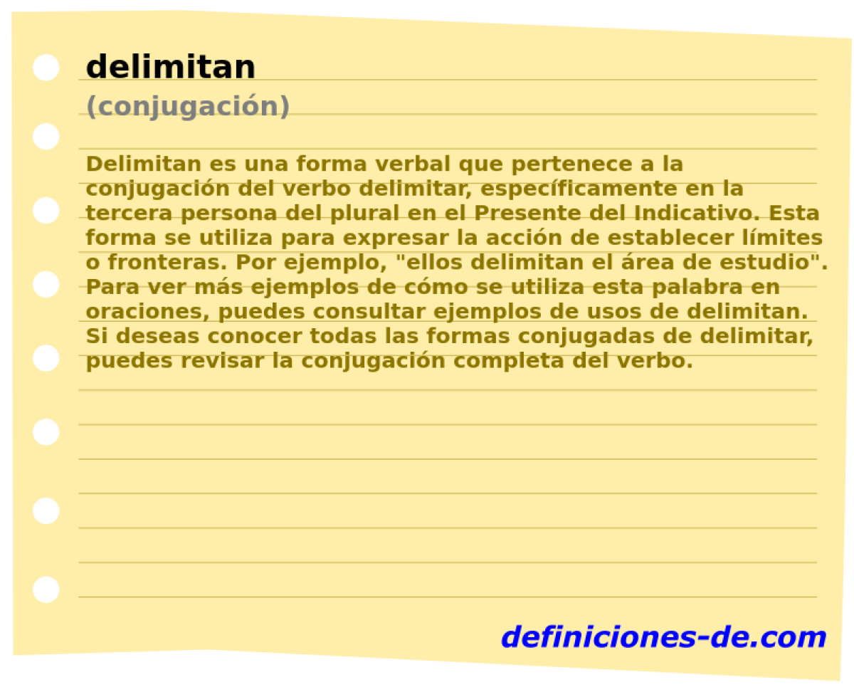 delimitan (conjugaci�n)