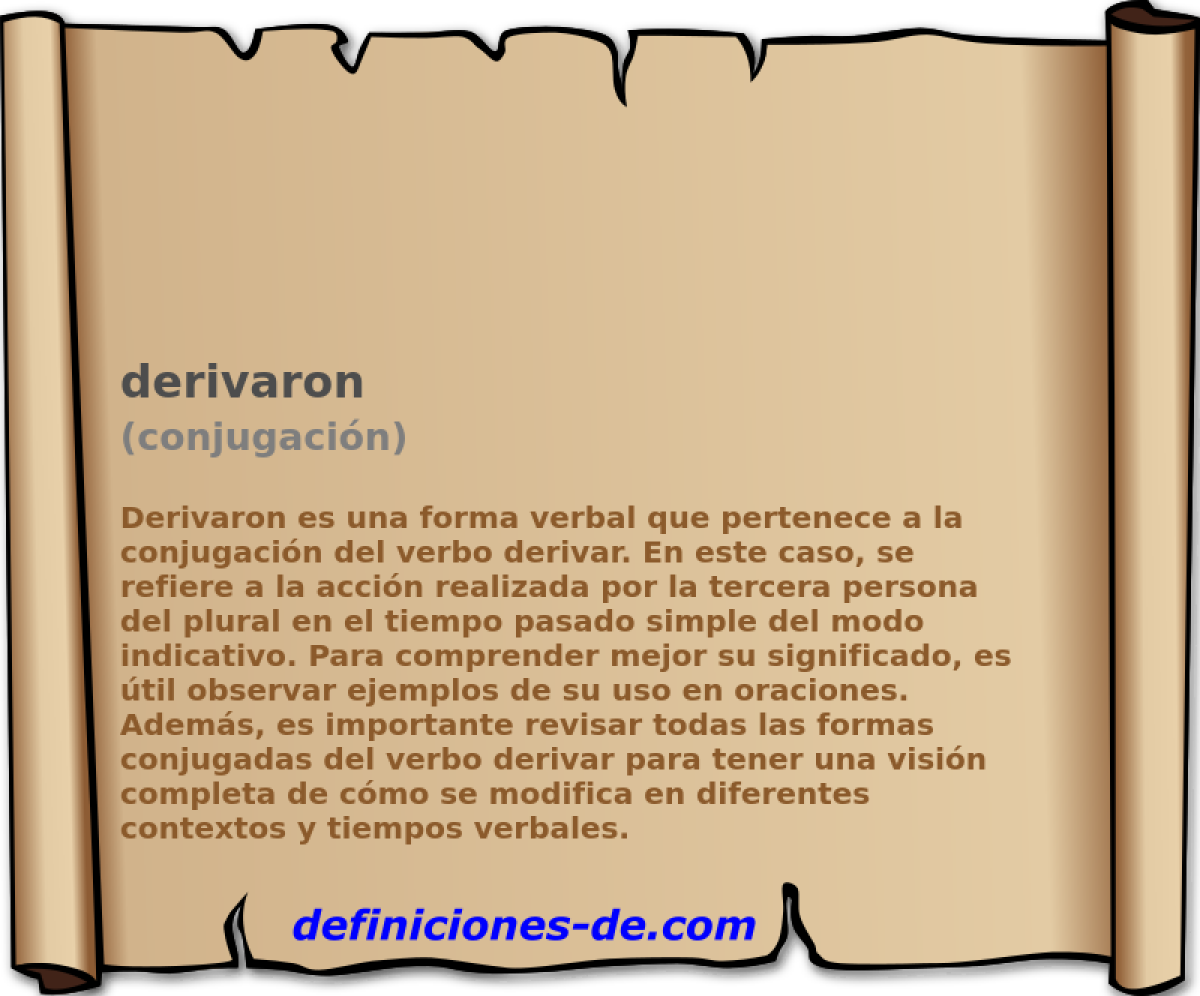 derivaron (conjugaci�n)