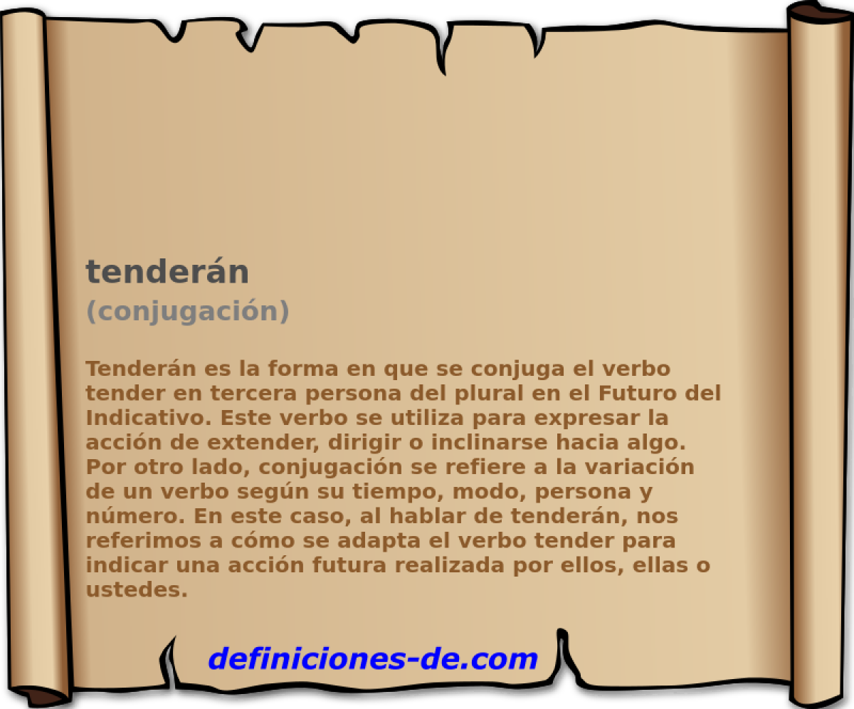 tenderán (conjugación)